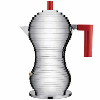 Alessi Pulcina Percolator 3-kops MDL02/3 R Rood