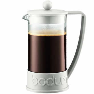 Bodum Brazil Cafetière 8 kops 1 Liter Wit