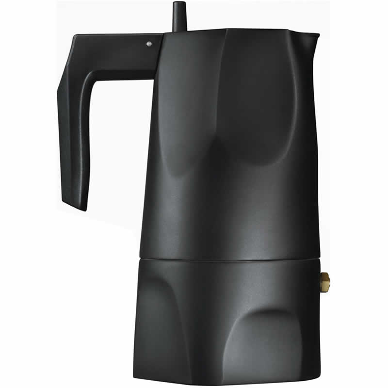 Alessi Ossidiana Percolator 3-kops MT18/3B Zwart