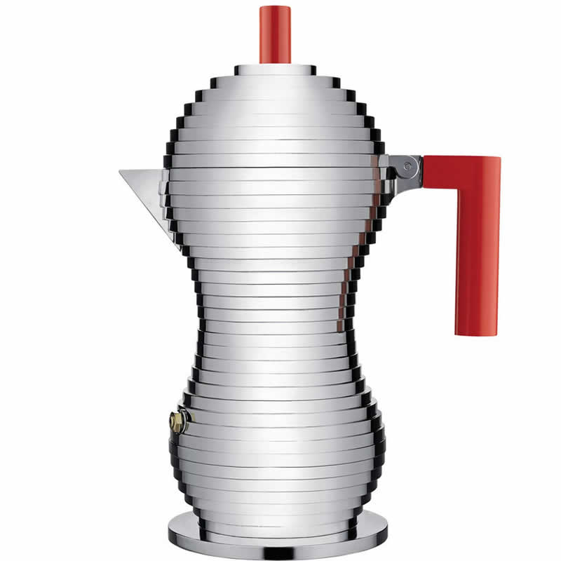 Alessi Pulcina Percolator 6-kops Inductie MDL02/6RFM Rood