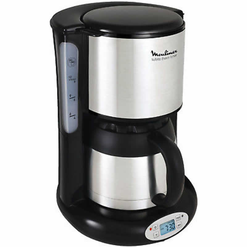 Moulinex Subito Therm Timer FT3628 RVS/Zwart Koffiezetapparaat