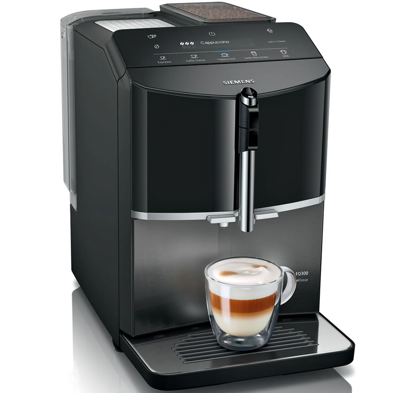 Siemens EQ.300 extraKlasse TF305EF9 Piano Zwart/Inox Espressomachine