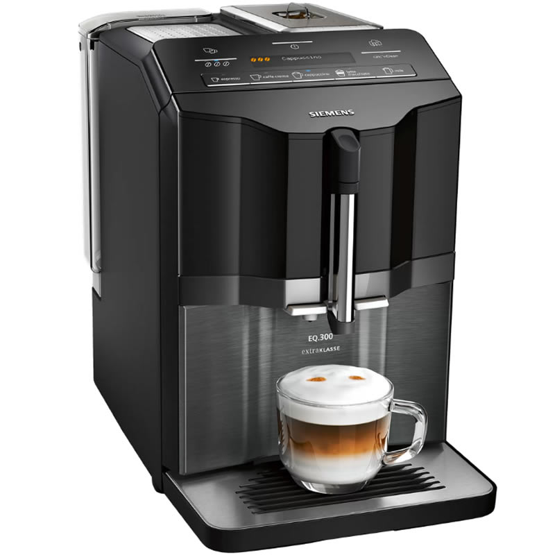 Siemens EQ.300 extraKlasse TI355F09DE Zwart/Inox Espressomachine