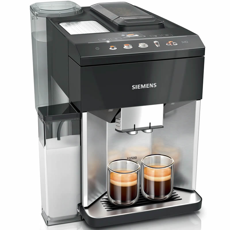 Siemens EQ.500 integral TQ517R03 RVS/Piano Zwart volautomaat Espressomachine