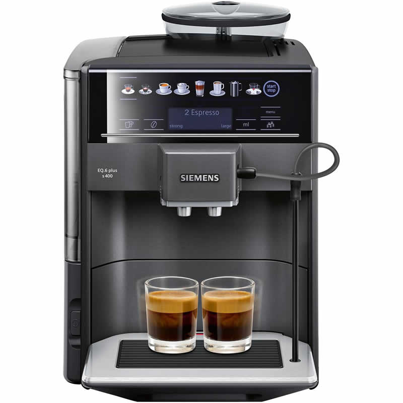 Siemens EQ.6 plus s400 TE654319RW Zwart metallic Espressomachine