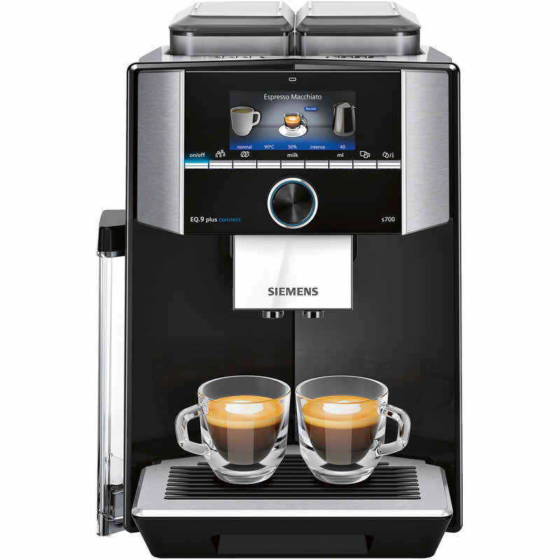 Siemens EQ.9 plus connect s700 TI9573X9RW Zwart Espressomachine
